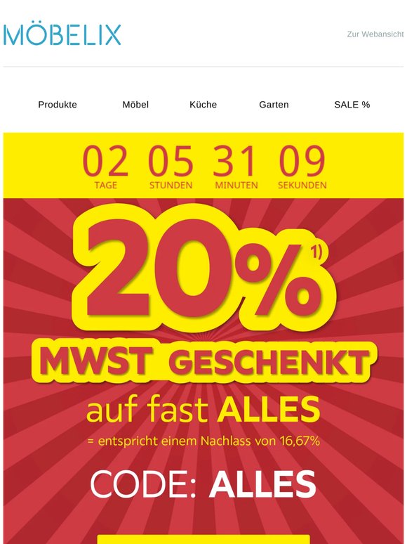 -20% MwSt geschenkt!
