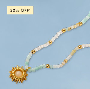 Loved By You Rock Crystal Sun Necklace