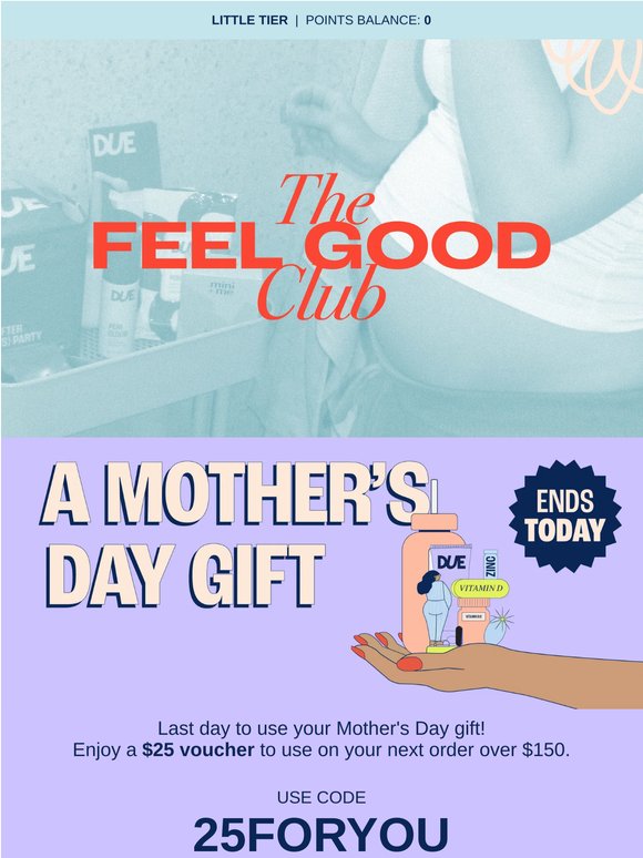 EXPIRES TODAY: $25 off*. Use code 25FORYOU