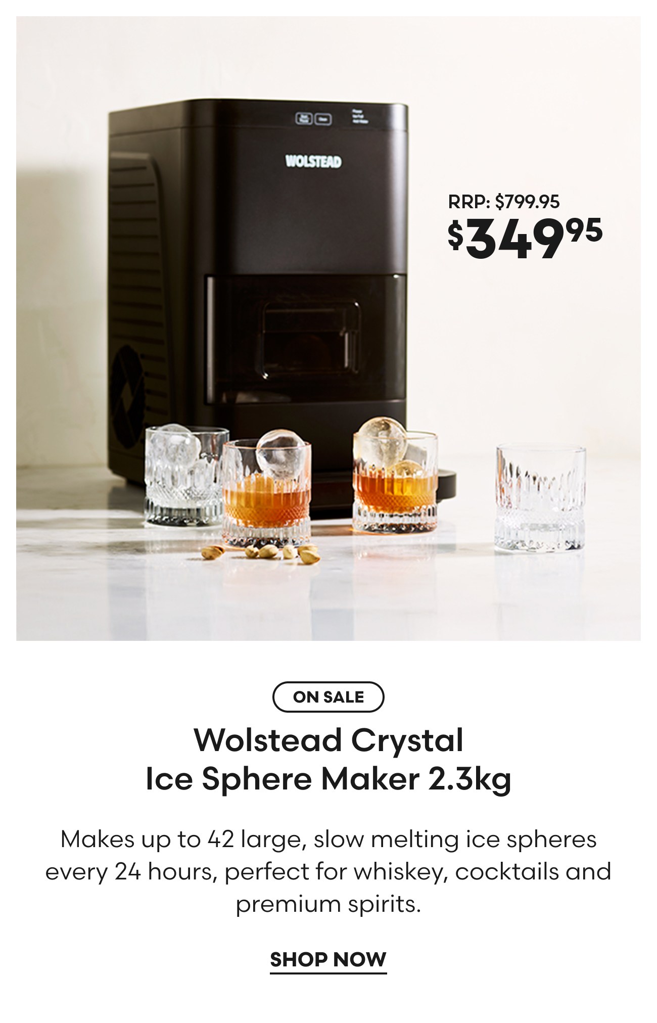 Wolstead Crystal Ice Sphere Maker 2.3kg