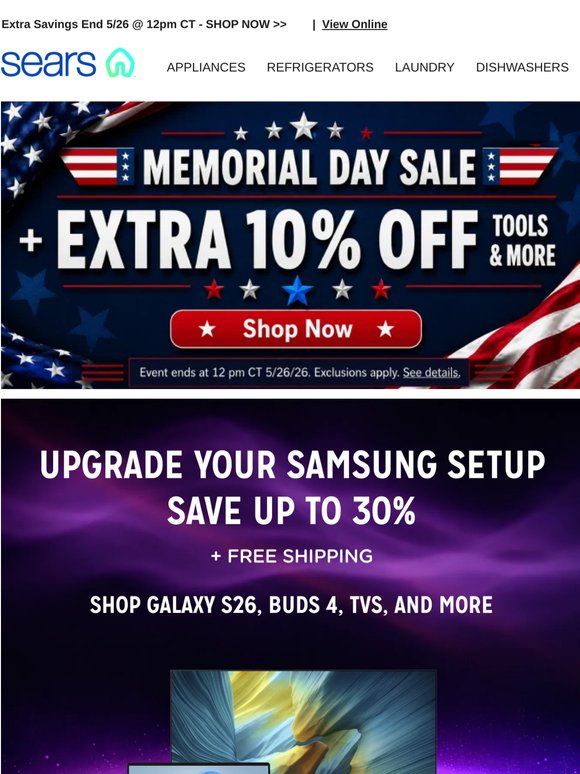 Discover must-have Samsung gadgets at up to 30% off, plus save an extra 10%! 📱✨