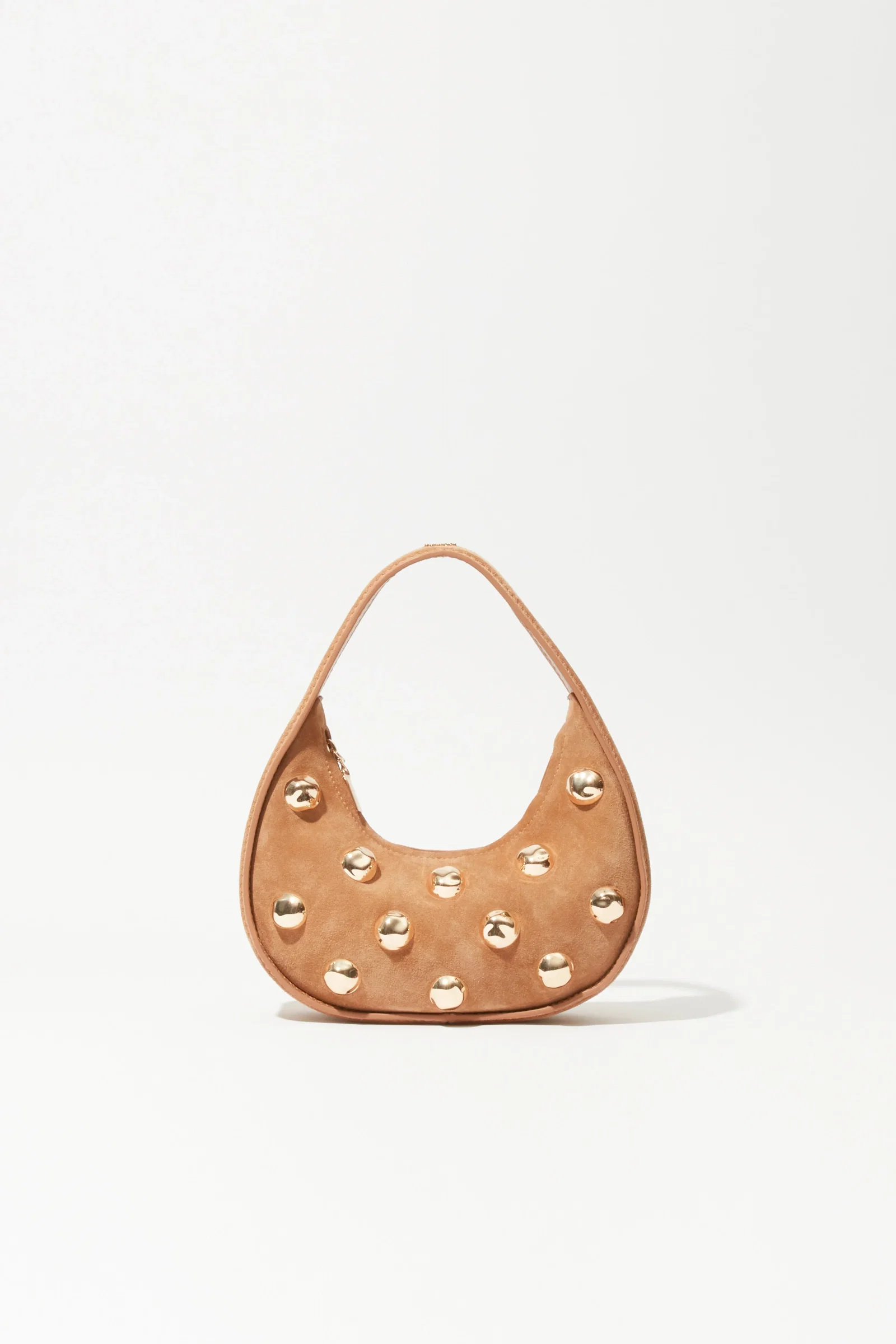 Finn Studded Suede Shoulder Bag