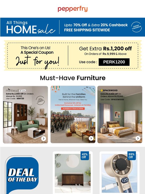 Final Day Tomorrow ⏰ All Things Home Sale Won’t Wait 🚨