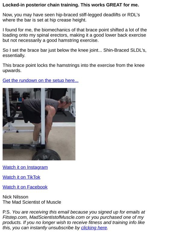 Amazing posterior chain rack setup (like an SLDL machine)