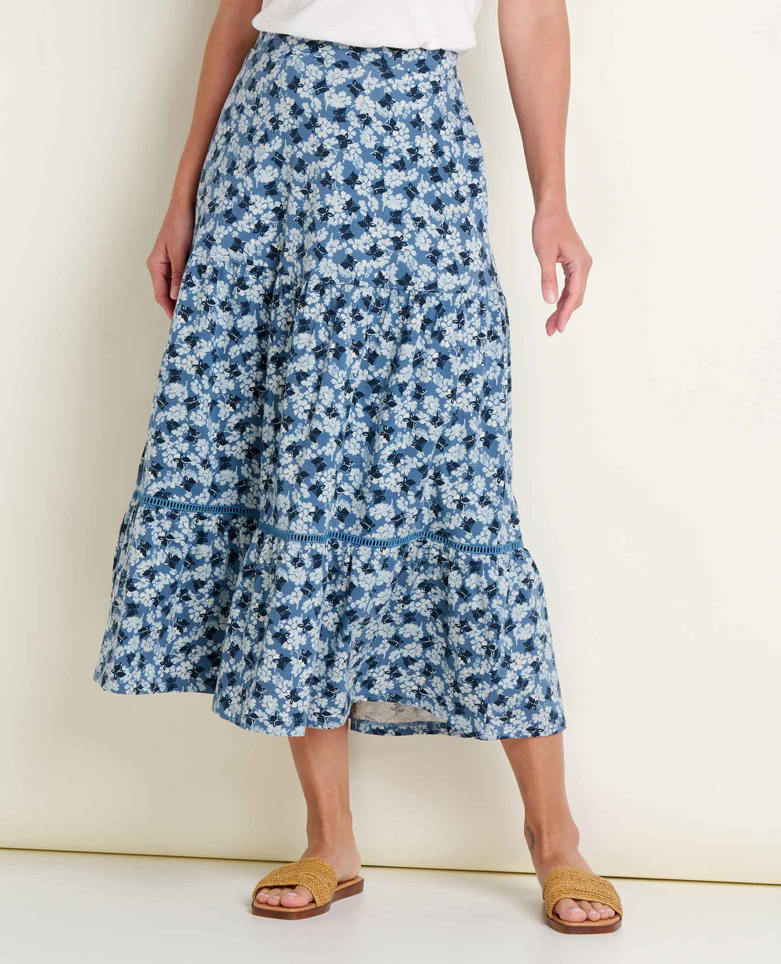 Image of Marigold Tiered Midi Skirt