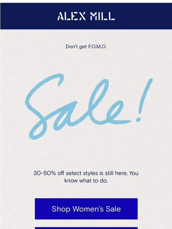 30-50% off is still here