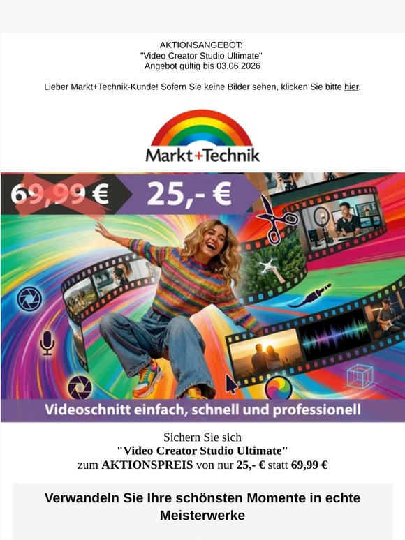 Nur 25,- € - Video Creator Studio Ultimate 🎬 Film ab!