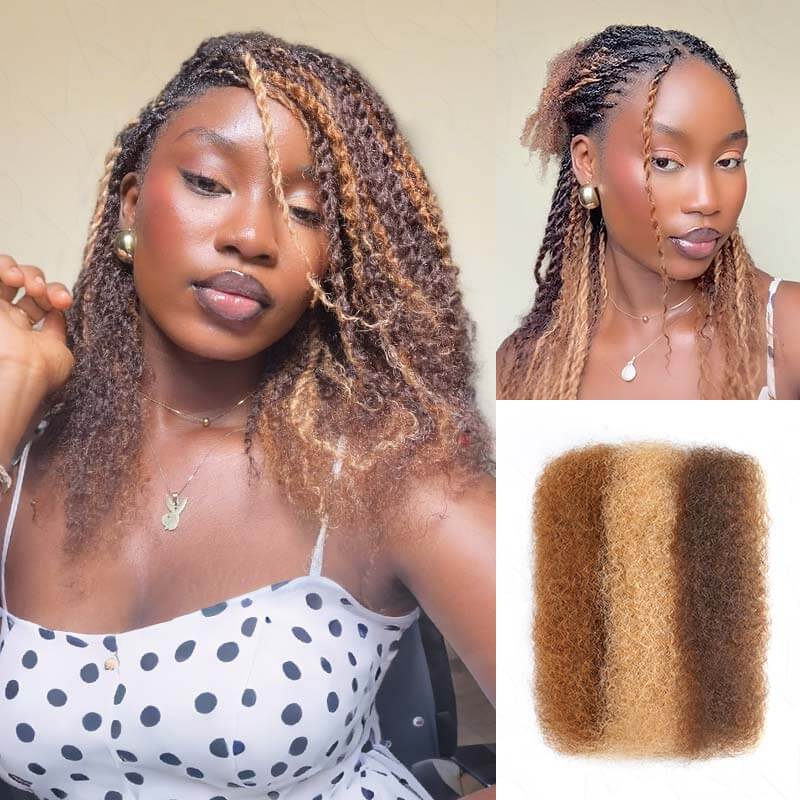 P3G5|#P4/30/27 Afro kinky Bulk Human Hair