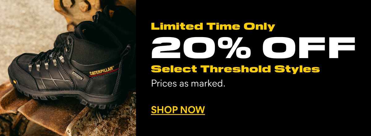 CAT - Limited Time Only 20% Off Select Threshold Styles - Price As Marked. SHOP NOW HERE.