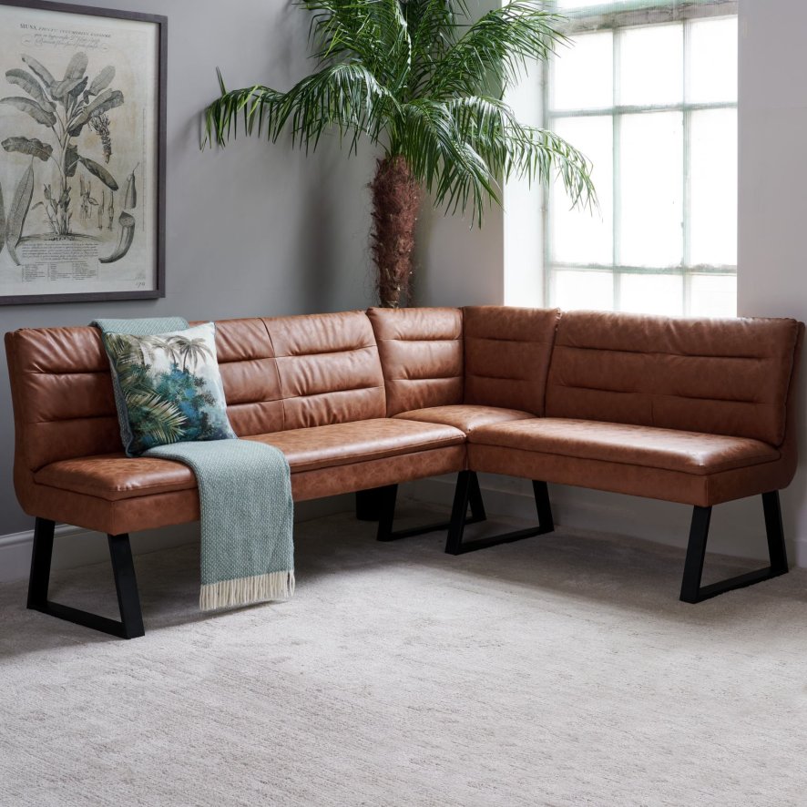 Image of Industrial Corner Bench - Tan