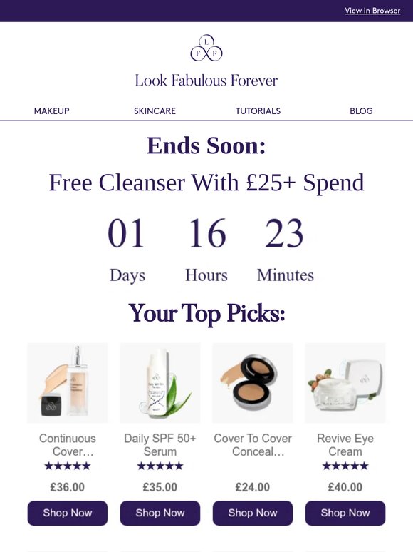 Ends Soon: Free Cleanser With £25+ Spend