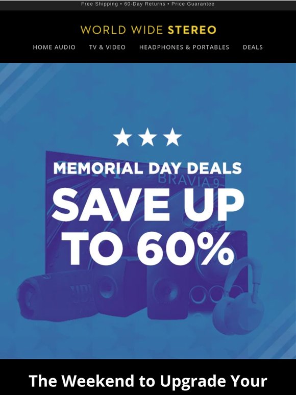 Memorial Day Deals, Ready to Go 🎶