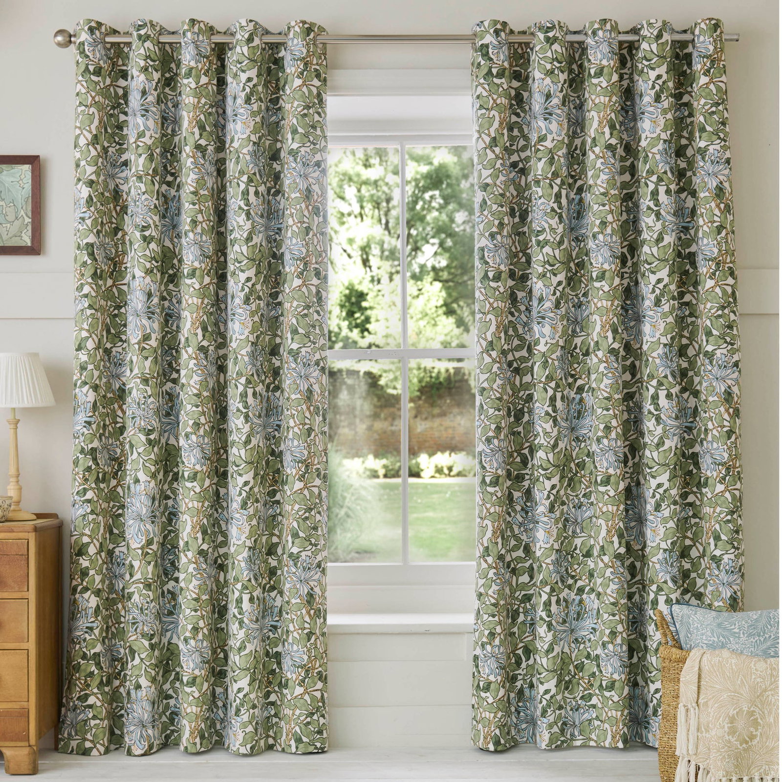 William Morris At Home Honeysuckle Curtains