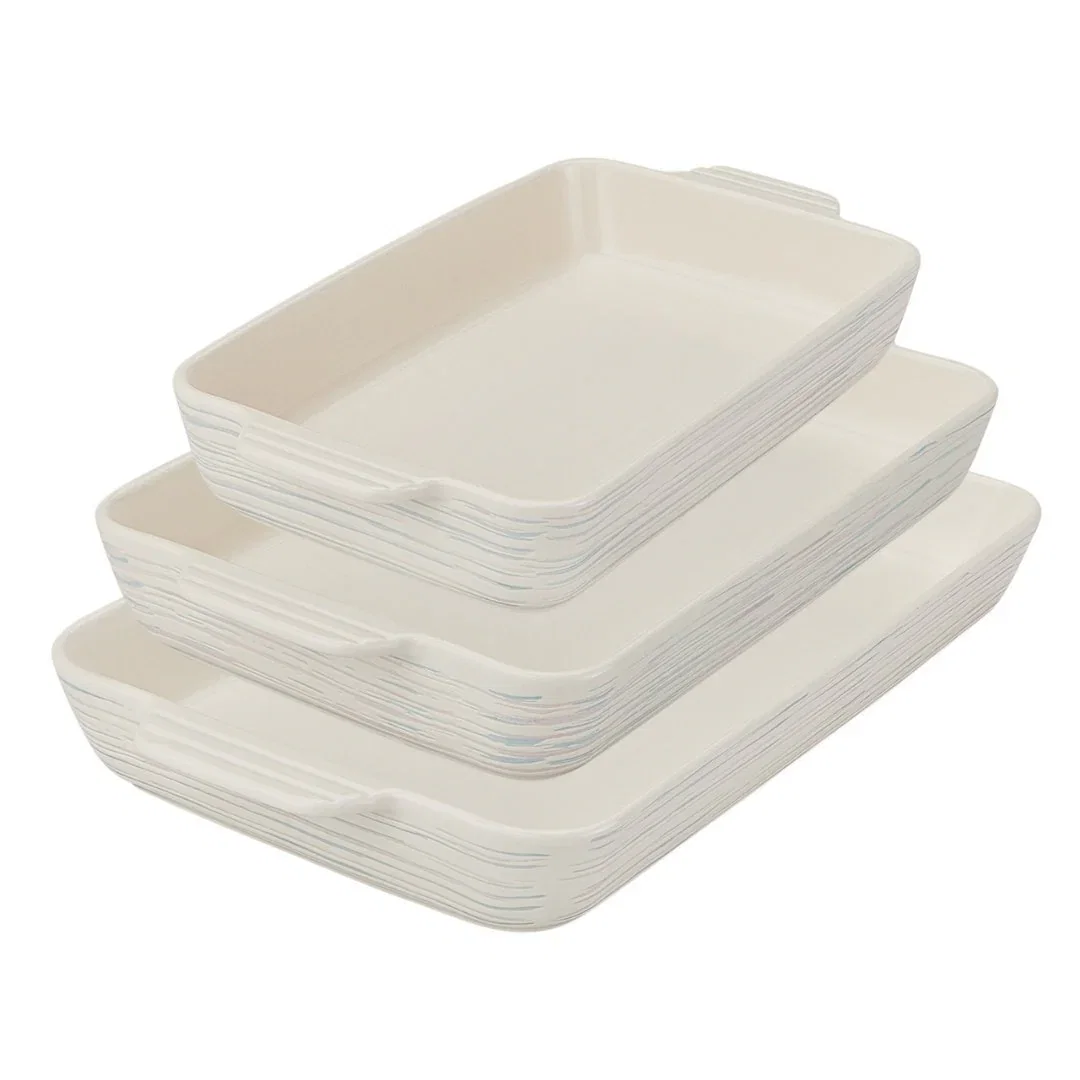 Image of Pyrex® 3-Piece Rectangular Ceramic Bakeware Set