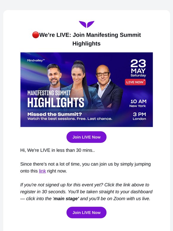 🔴We’re LIVE: Join Manifesting Summit Highlights