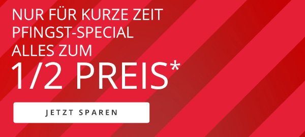 Alles zum 1/2 Preis sichern