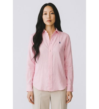 Camisa Classic Fit de Lino rosa