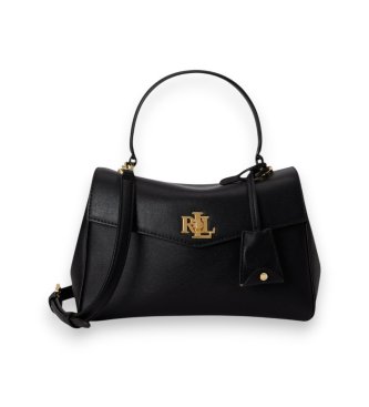 Bolso satchel Farrah pequeño de napa negro