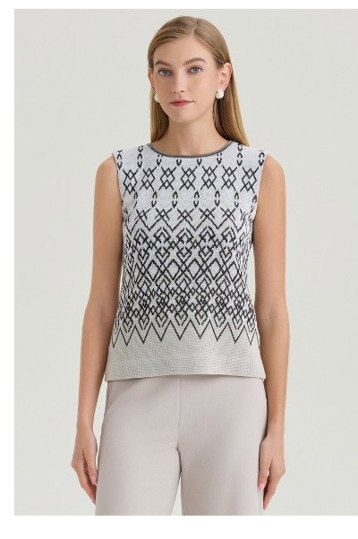 Diamond Jacquard Knit Tank