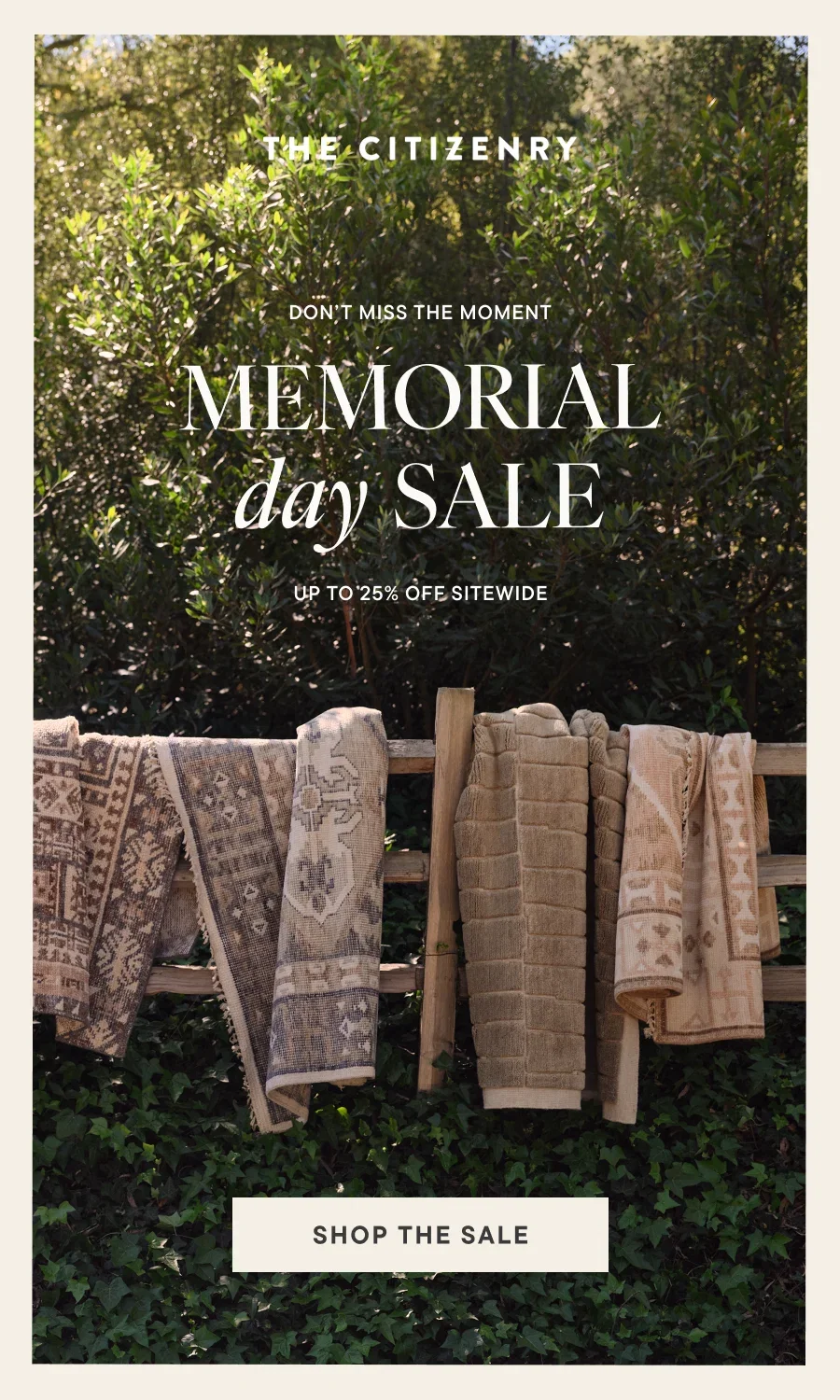 Up to 25% off sitewide