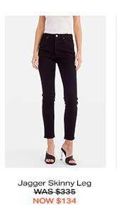 JAGGER SKINNY LEG JEAN OVER DYE BLACK