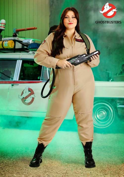 Women's Ghostbusters Plus Size Jumpsuit Costume