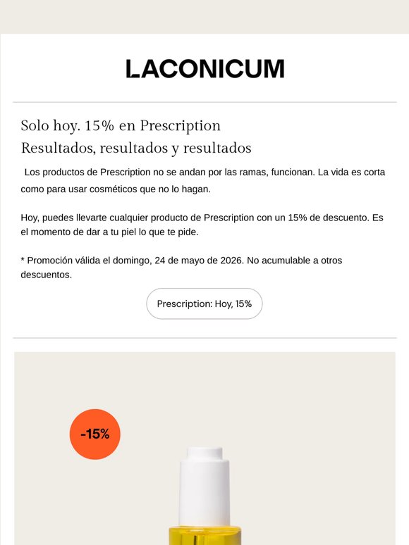 15% en Prescription. Solo hoy