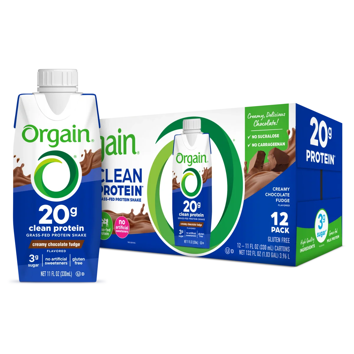Image of 20g Clean Protein Shake - Creamy Chocolate Fudge