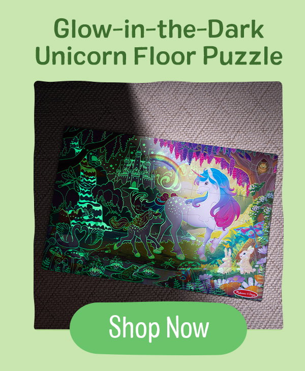 Glow-in-the-Dark Unicorn Floor Puzzle 