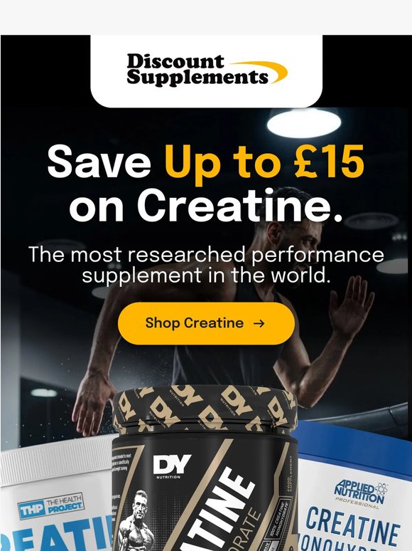 creatine from £0.19/serving - all four discounted