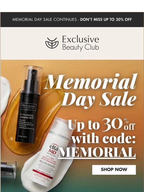 Memorial Day Savings Await! Don't Miss Out! ✨