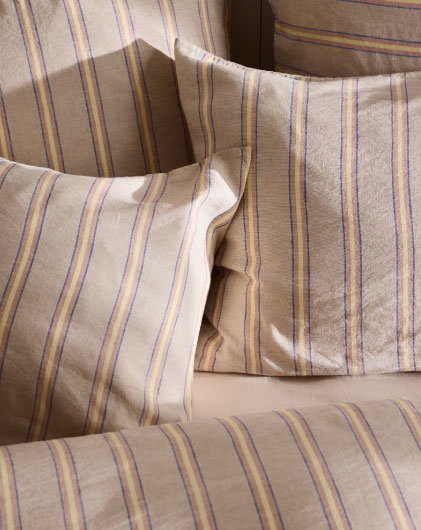 Housse de couette Lelio naturel rayé