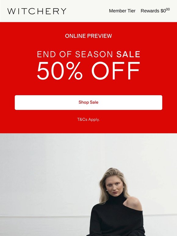 Your Online Only Experience: 50% Off Sale