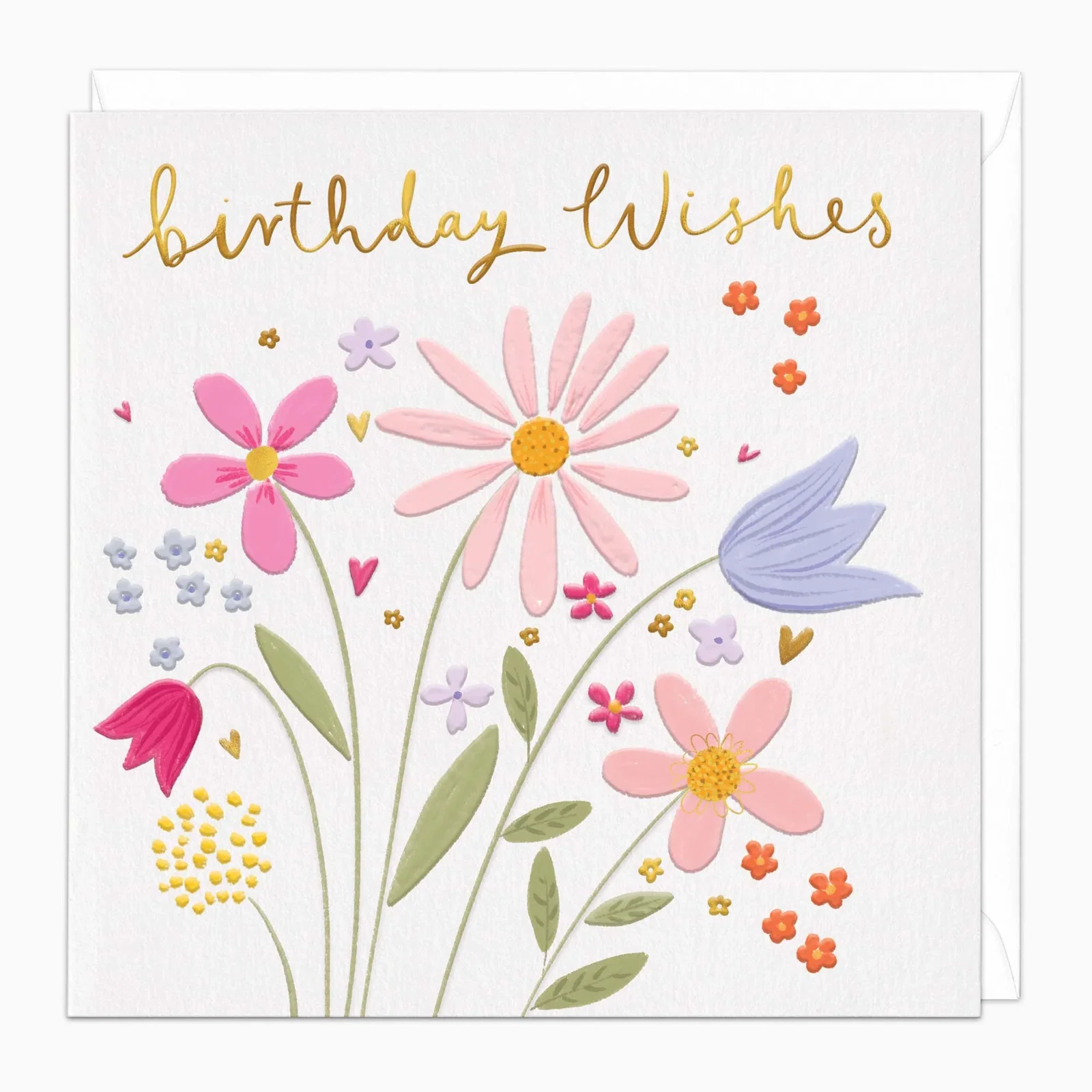 Image of H330 - Simple Flowers Birthday Card