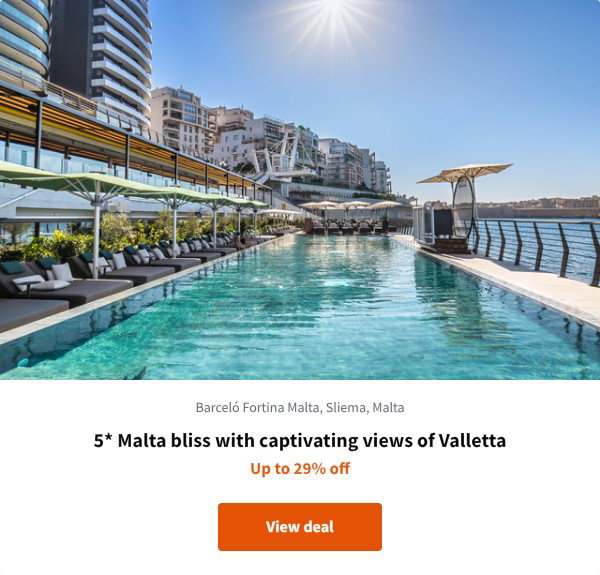 5* Malta bliss with captivating views of Valletta