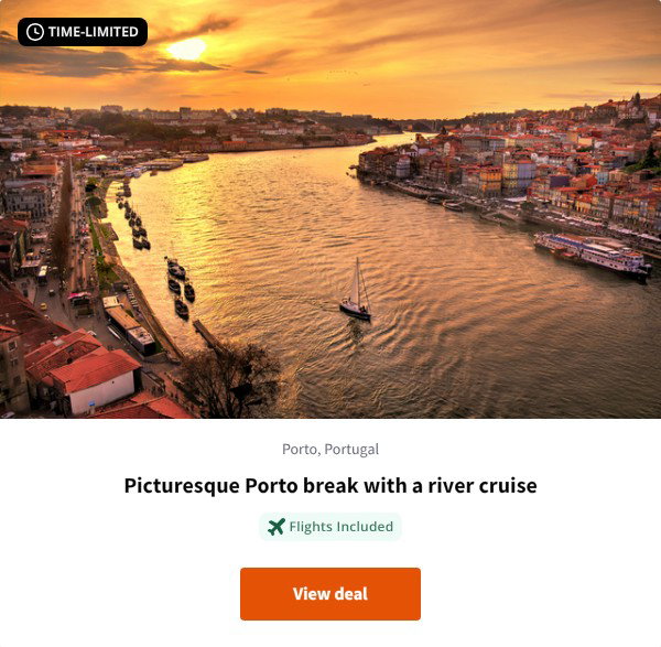Picturesque Porto break with a river cruise