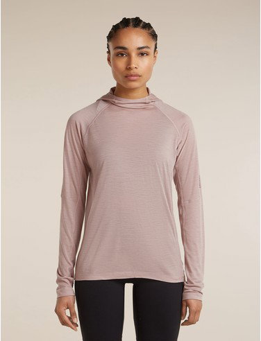Women's 150 MerinoFine™ Ace Long Sleeve Hoodie - Pink quartz / M