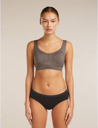 Women's Merino Queens Clasp Bra - Porcini / S