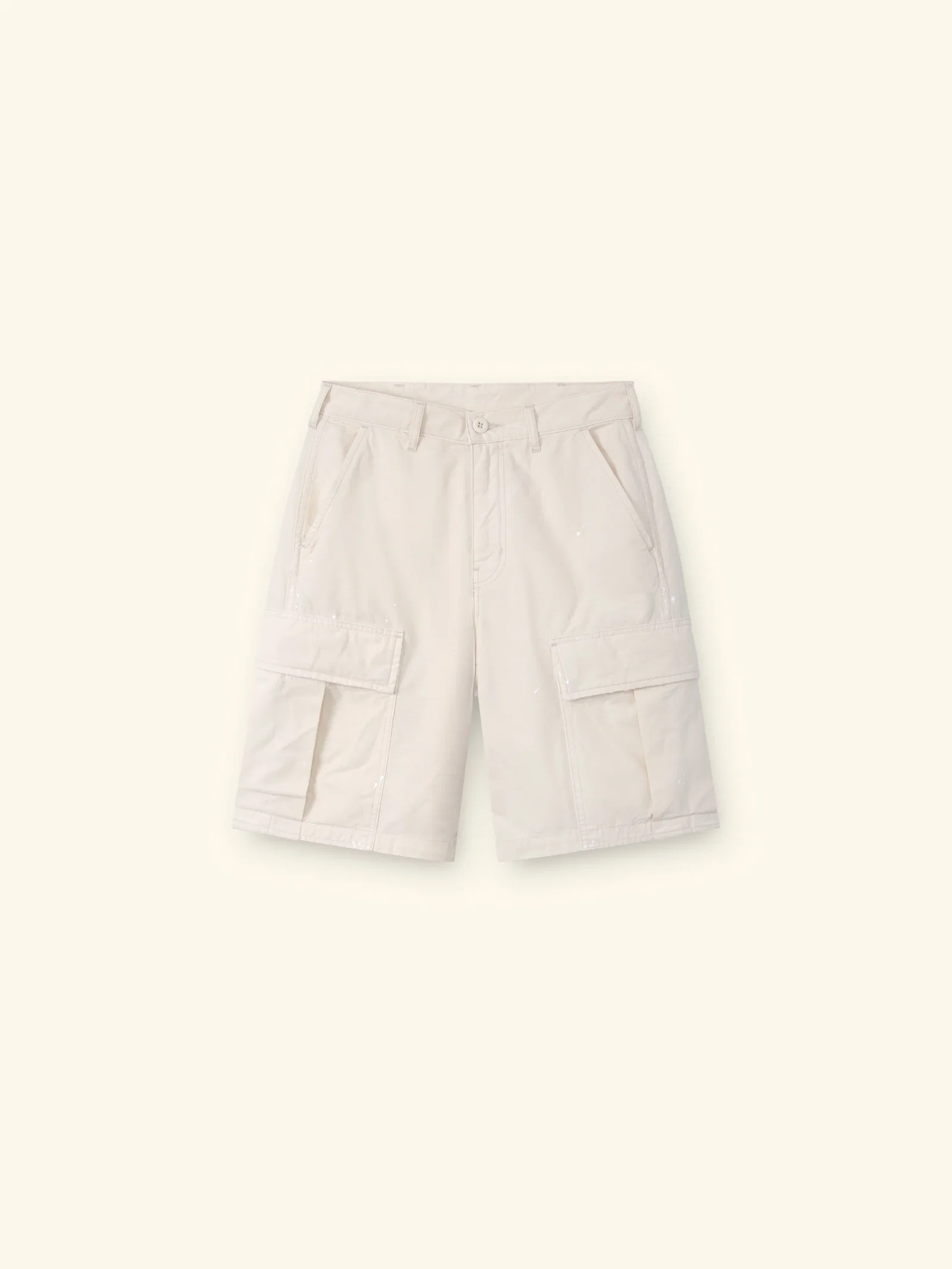 Image of Wide Leg Cargo Shorts (Natural)