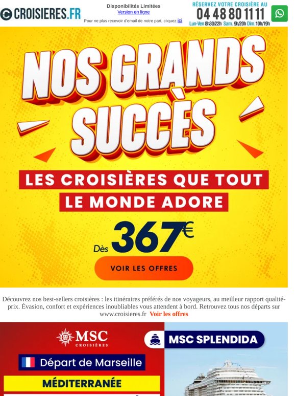 🏆 Nos grands succès dès 367€