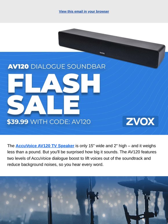 FLASH SALE: Our Lowest Price Ever For An AccuVoice Speaker!