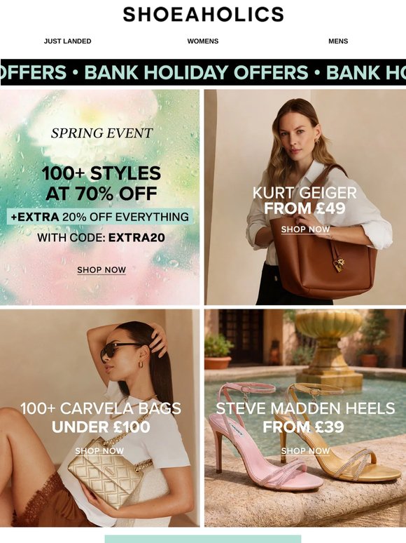 Bank Holiday Offers | Up To 70% Off.