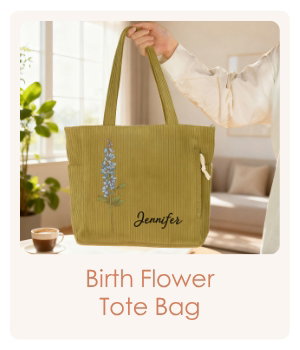 Birth Flower Tote Bag