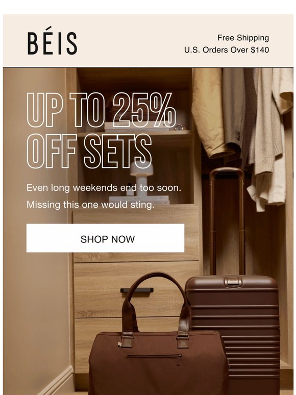 UP TO 25% OFF SETS