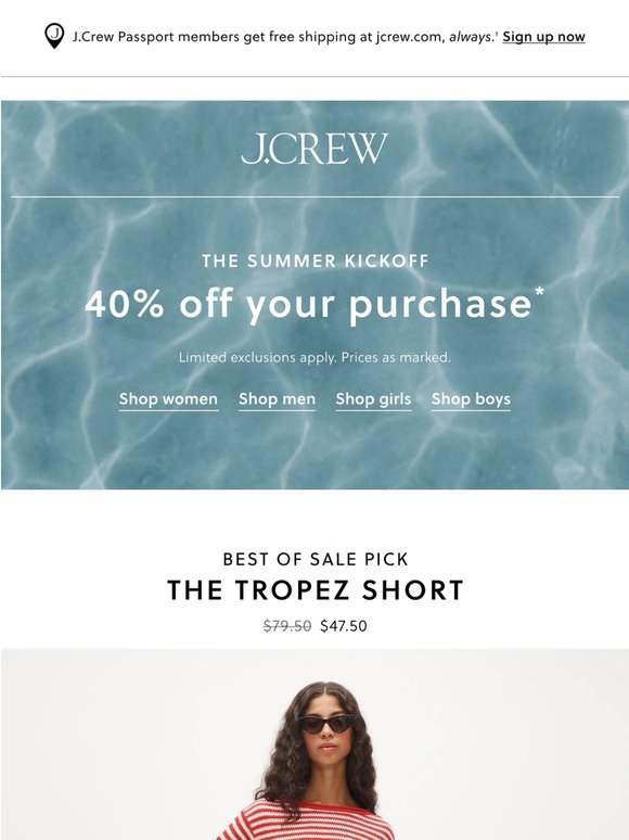 The best Saturdays start with 40% off your purchase…