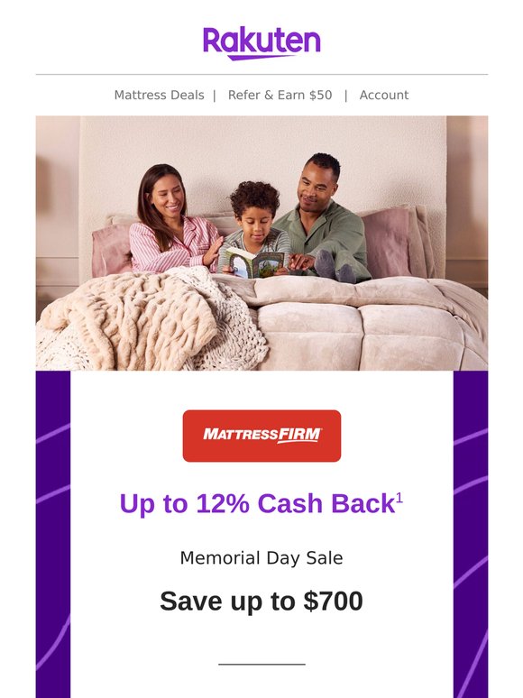 Mattress Firm Memorial Day Sale: Save up to $700 + Up to 12% Cash Back