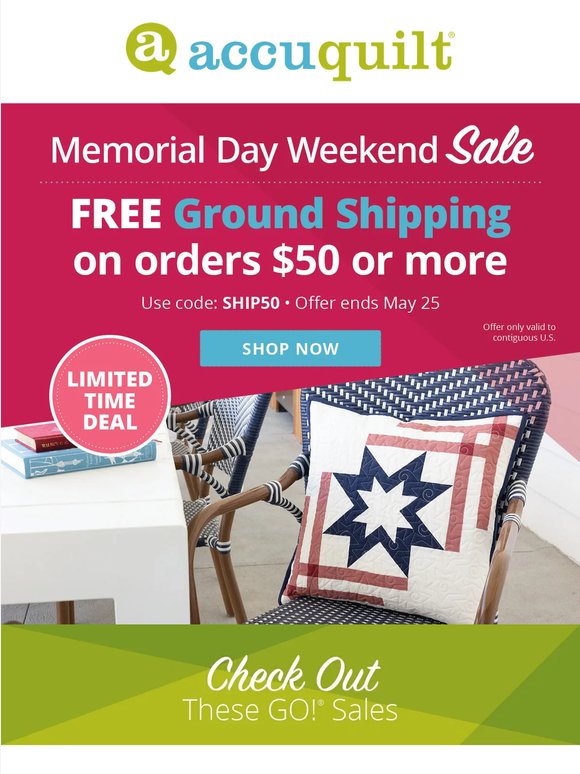 Memorial Day Weekend savings start now ✨