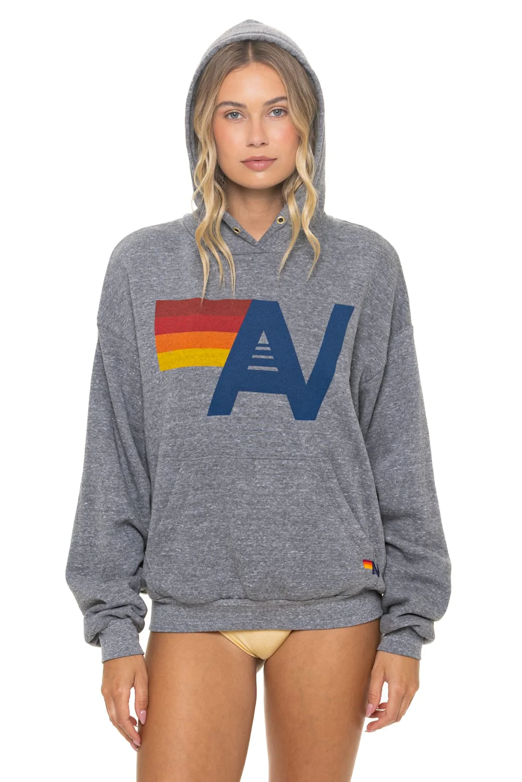 Image of LOGO PULLOVER RELAXED HOODIE - HEATHER GREY