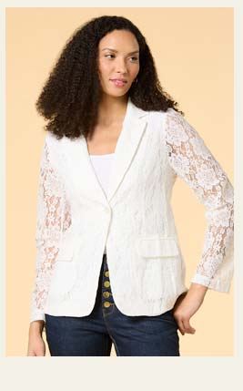 Shop Lovely Lace Blazer