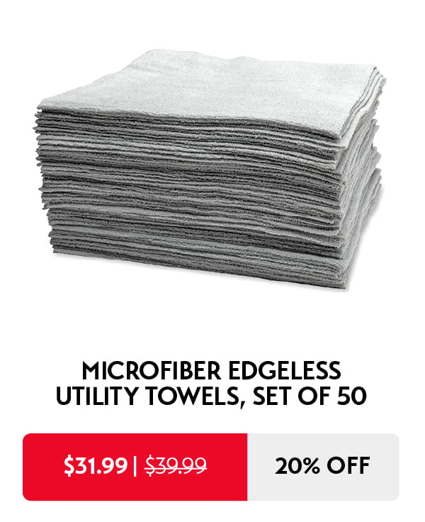 20% Off Microfiber Edgeless Utility Towels, Set of 50